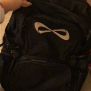 Black glitter infinity backpack
